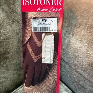 Isotoner Brown and Cream Warm Lined Gloves